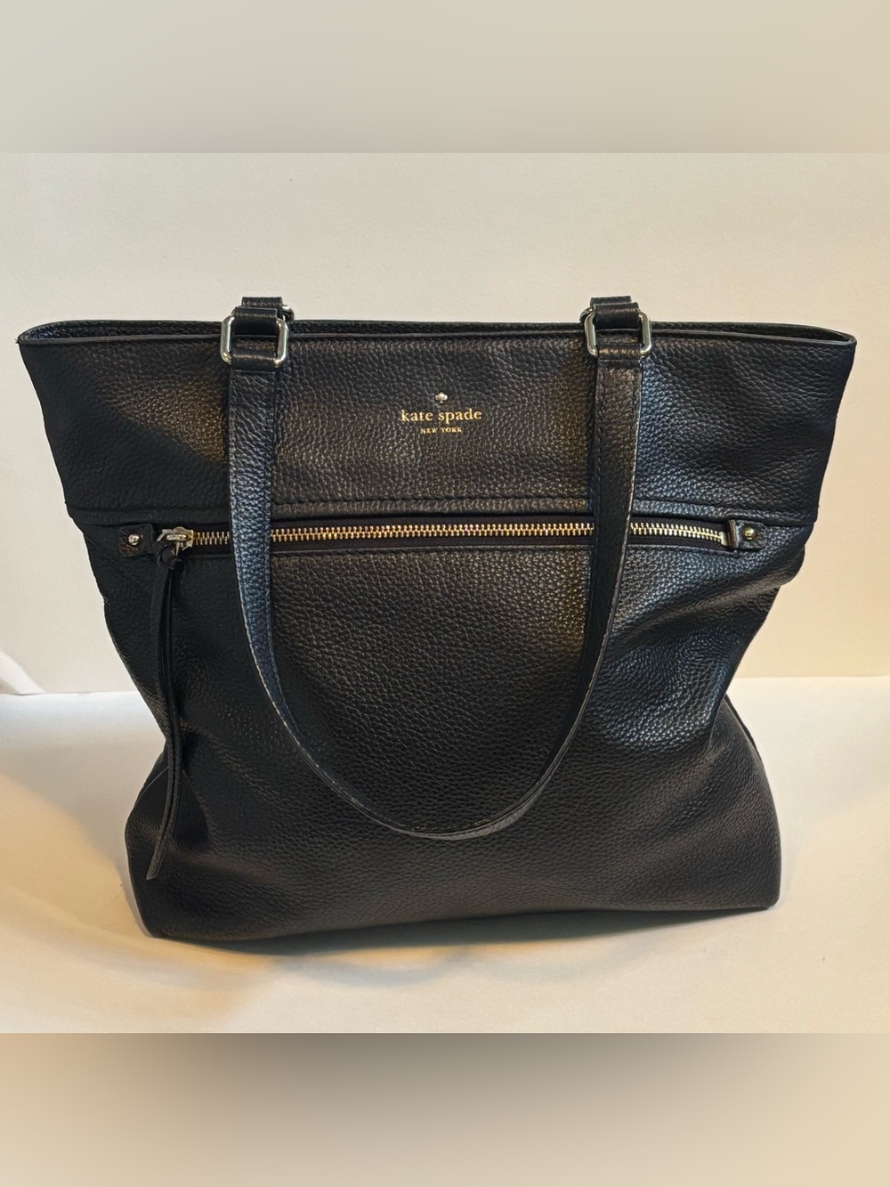 Kate Spade New York Black Leather Cobble Hill Tayler Tote